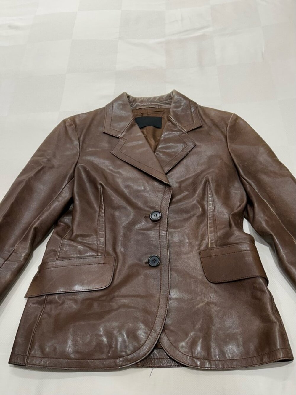 PRADA Leather Jacket - Size 42